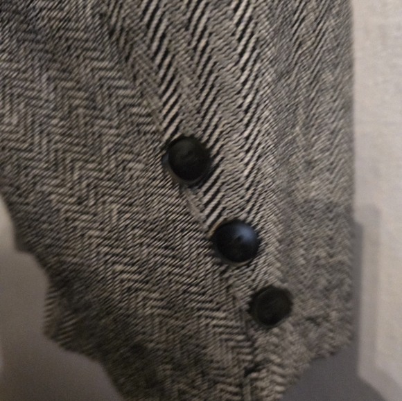 NWT BLOOMCHIC SIZE 26 BLACK & WHITE PATTERNED ONE BUTTON BLAZER. - Picture 4 of 6